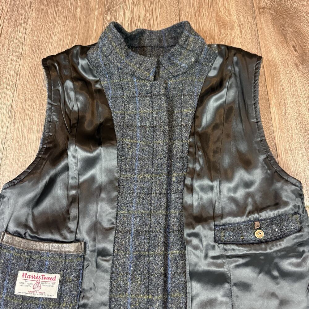 Women’s Size UK 10 US 6 Corrou Tweed Designs Harris Tweed Wool Plaid Vest - Picture 11 of 16